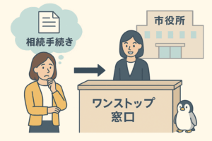 おくやみ手続きワンストップ窓口のイラスト